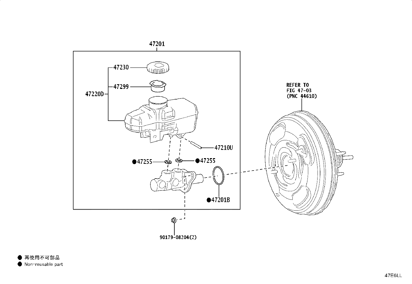 47220-60280 RESERVOIR ASSY, BRAKE MASTER CYLINDER product image
