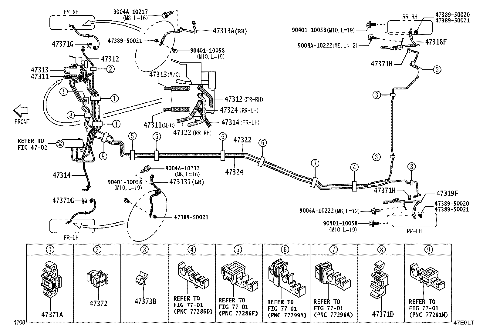 47311-BZ880 TUBE, FRONT BRAKE, NO.1 product image