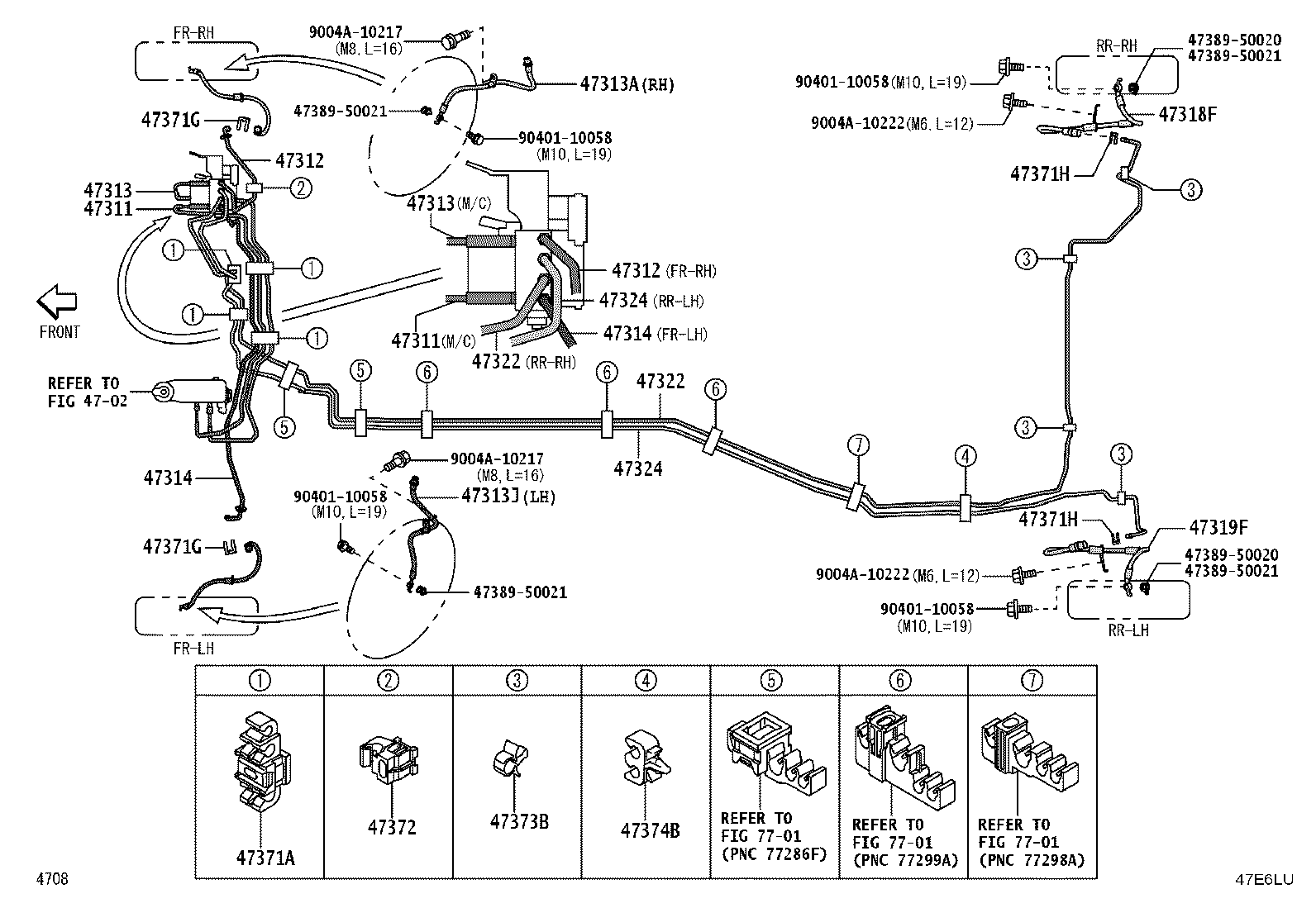 47311-BZ880 TUBE, FRONT BRAKE, NO.1 product image