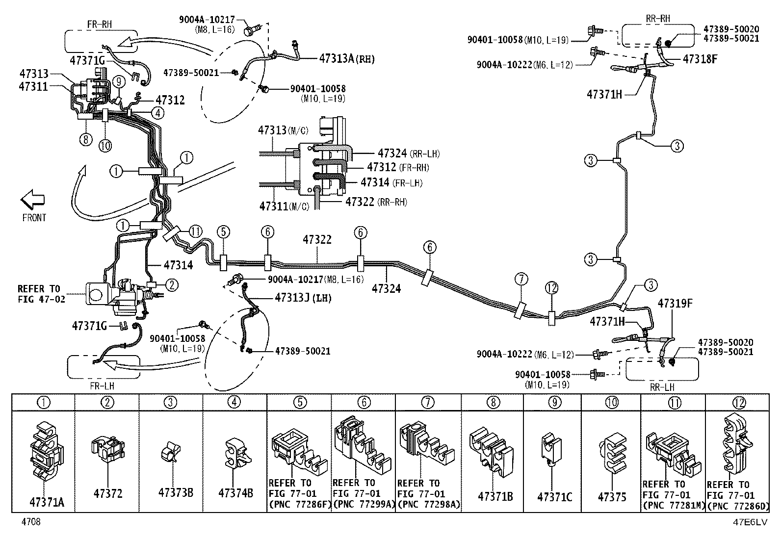 47311-BZ880 TUBE, FRONT BRAKE, NO.1 product image