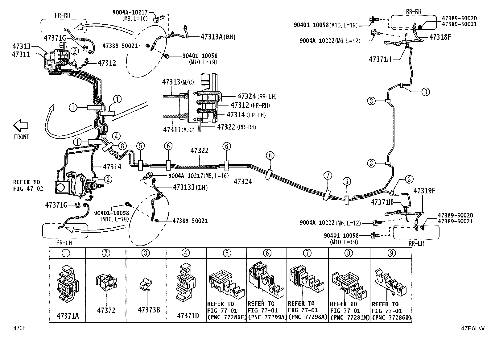 47311-BZ880 TUBE, FRONT BRAKE, NO.1 product image