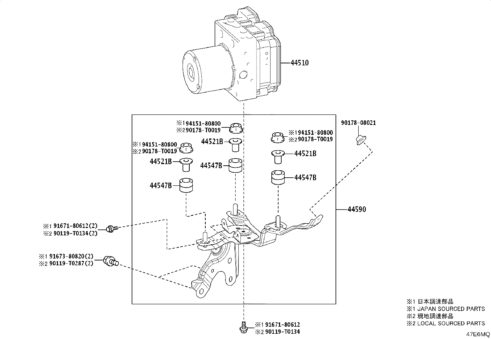 47311-06830 TUBE, FRONT BRAKE, NO.1 product image