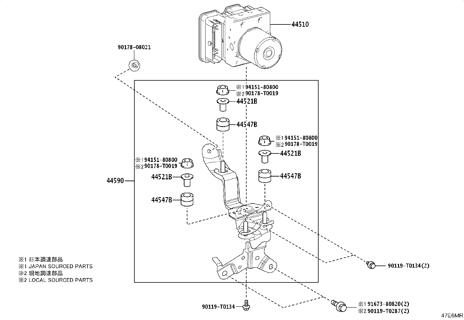 47311-06830 TUBE, FRONT BRAKE, NO.1 product image