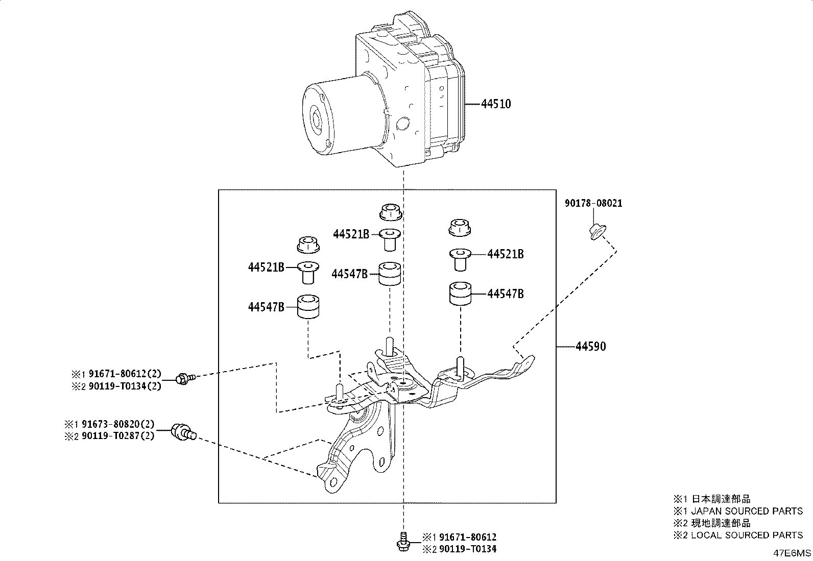 47311-06830 TUBE, FRONT BRAKE, NO.1 product image