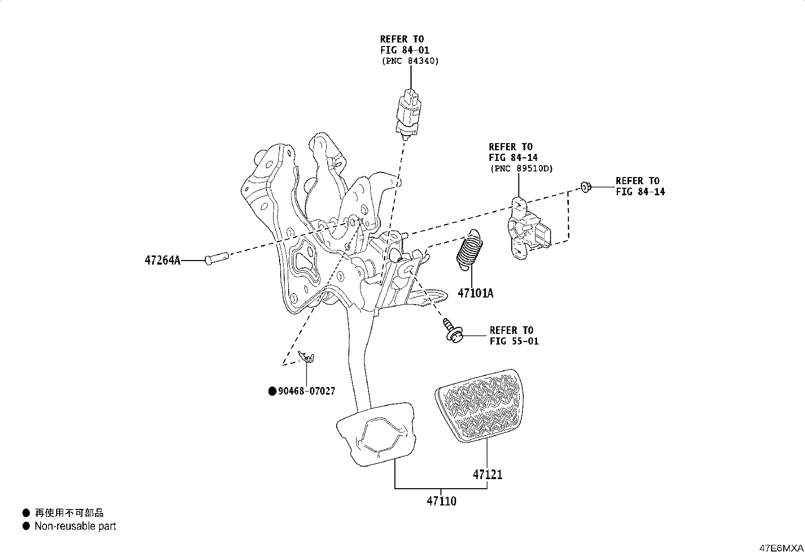 47110-06580 SUPPORT ASSY, BRAKE PEDAL product image