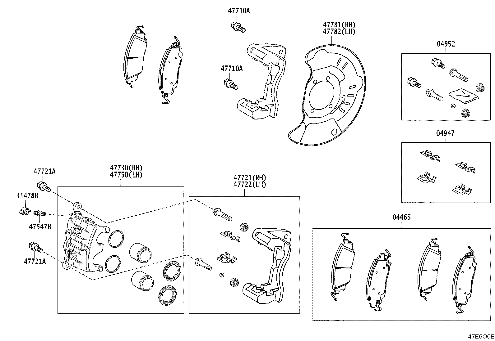 04947-02230 FITTING KIT, DISC BRAKE, FRONT product image