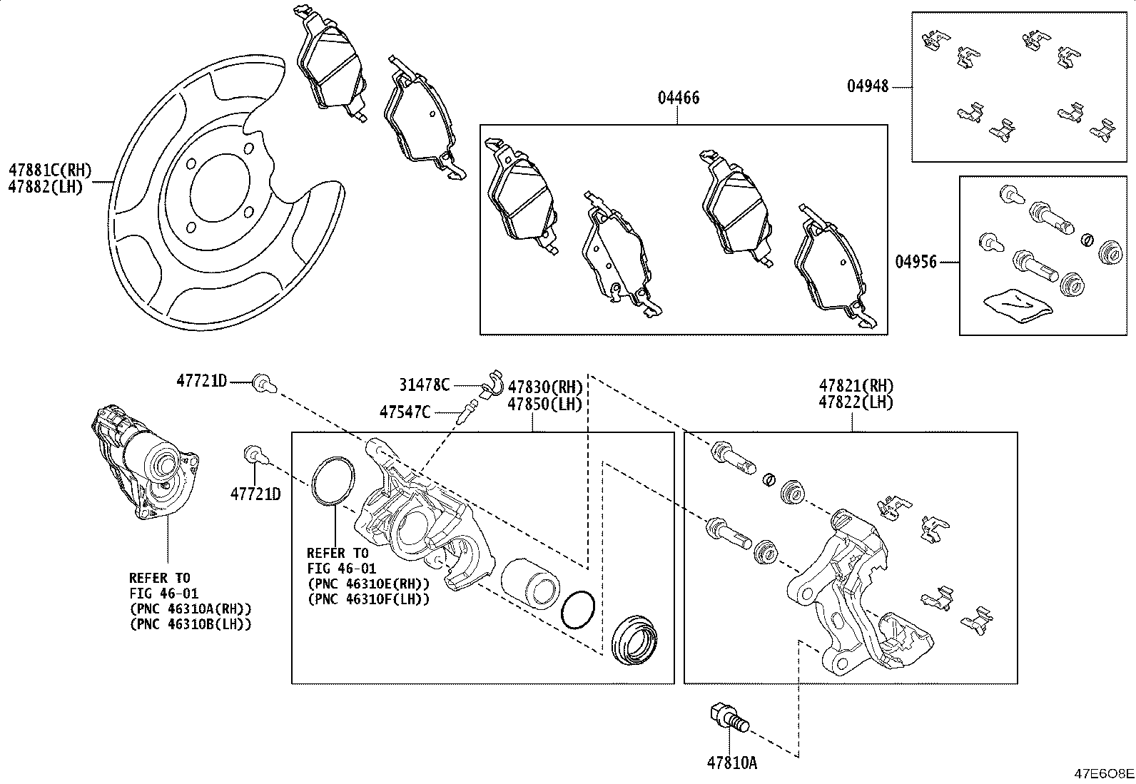 04956-02100 SLIDE PIN KIT, REAR DISC BRAKE CYLINDER product image