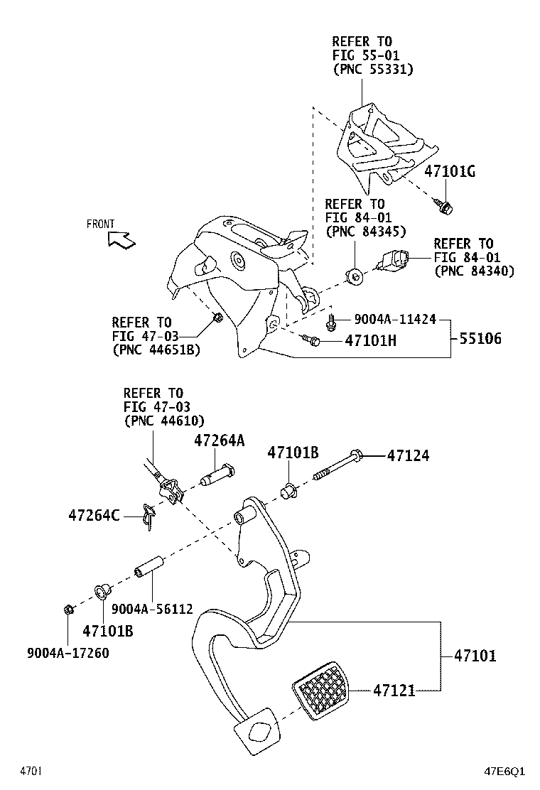 47121-BZ070 PAD, BRAKE PEDAL product image