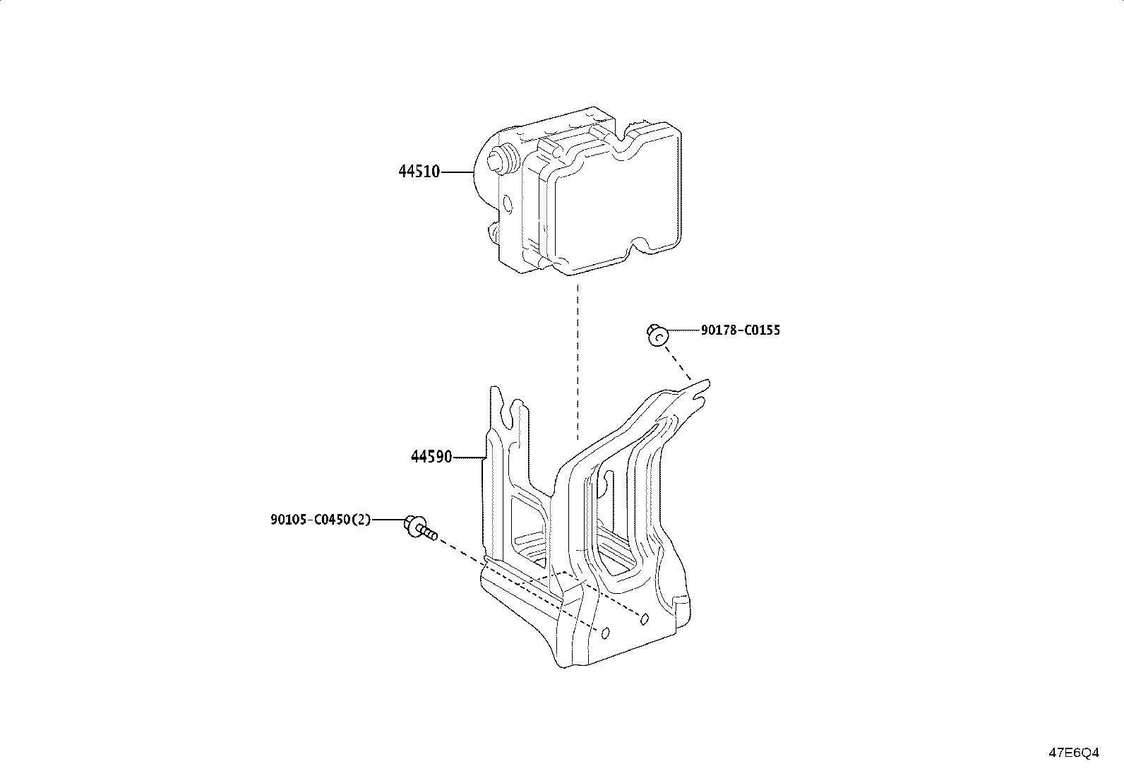 44590-YL010 BRACKET ASSY, BRAKE ACTUATOR product image