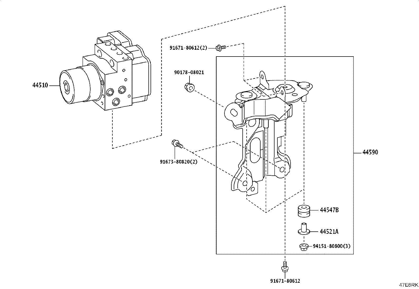 44050-48C32 ACTUATOR ASSY, BRAKE product image