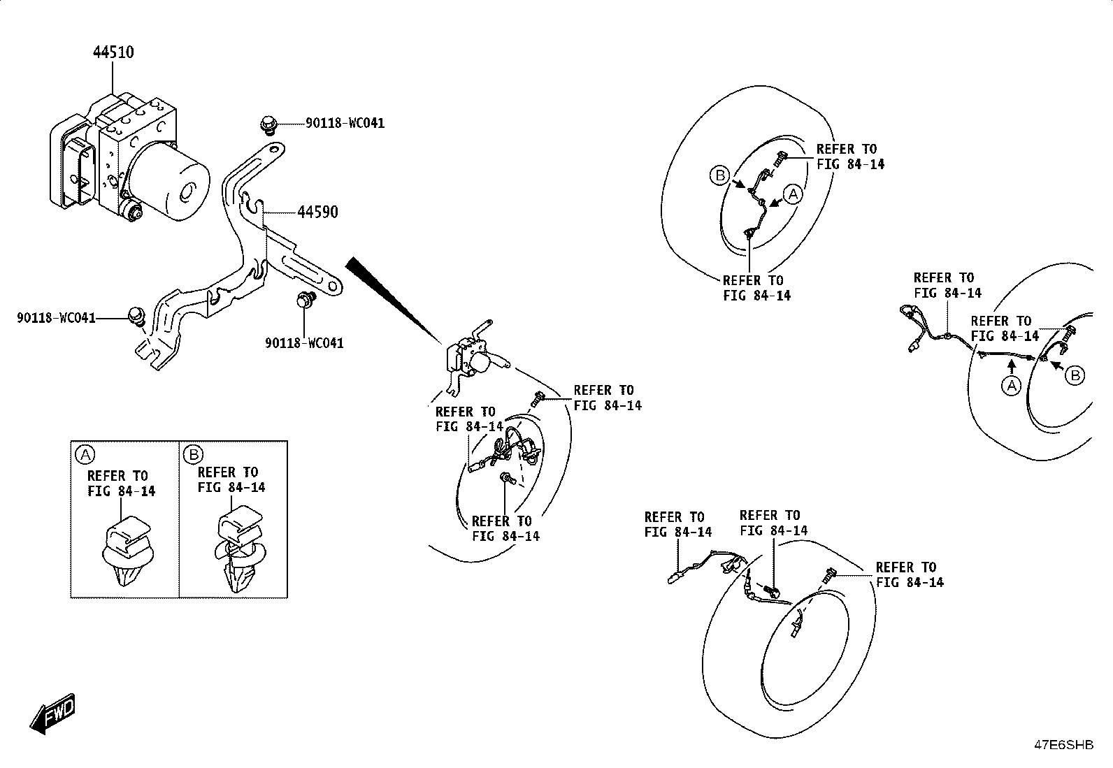44590-WC015 BRACKET ASSY, BRAKE ACTUATOR product image