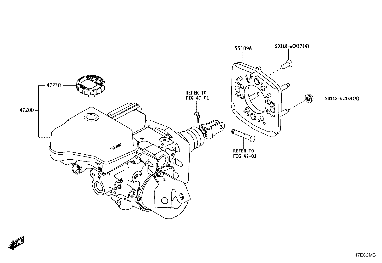 47210-WC005 CYLINDER ASSY, BRAKE MASTER product image
