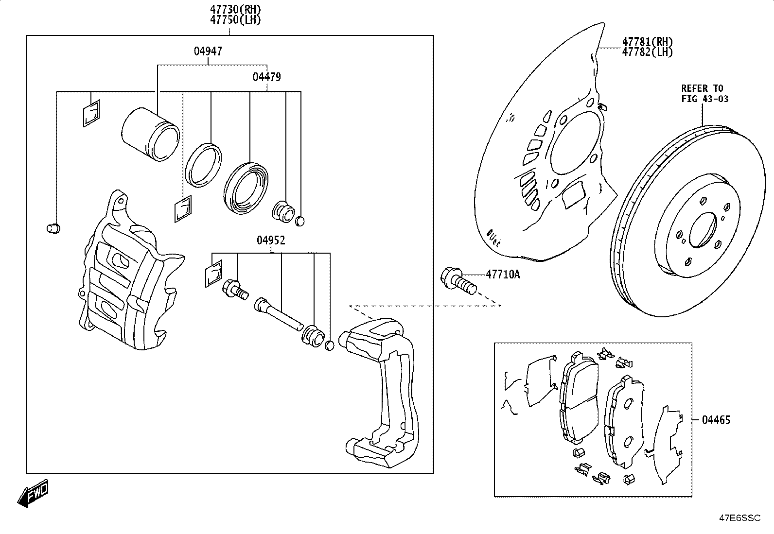 04473-WC001 FITTING KIT, DISC BRAKE, FRONT product image