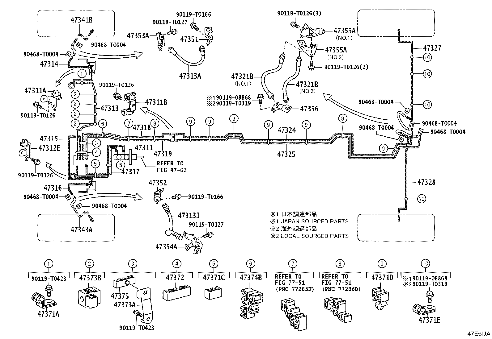 44590-0K160 BRACKET ASSY, BRAKE ACTUATOR product image