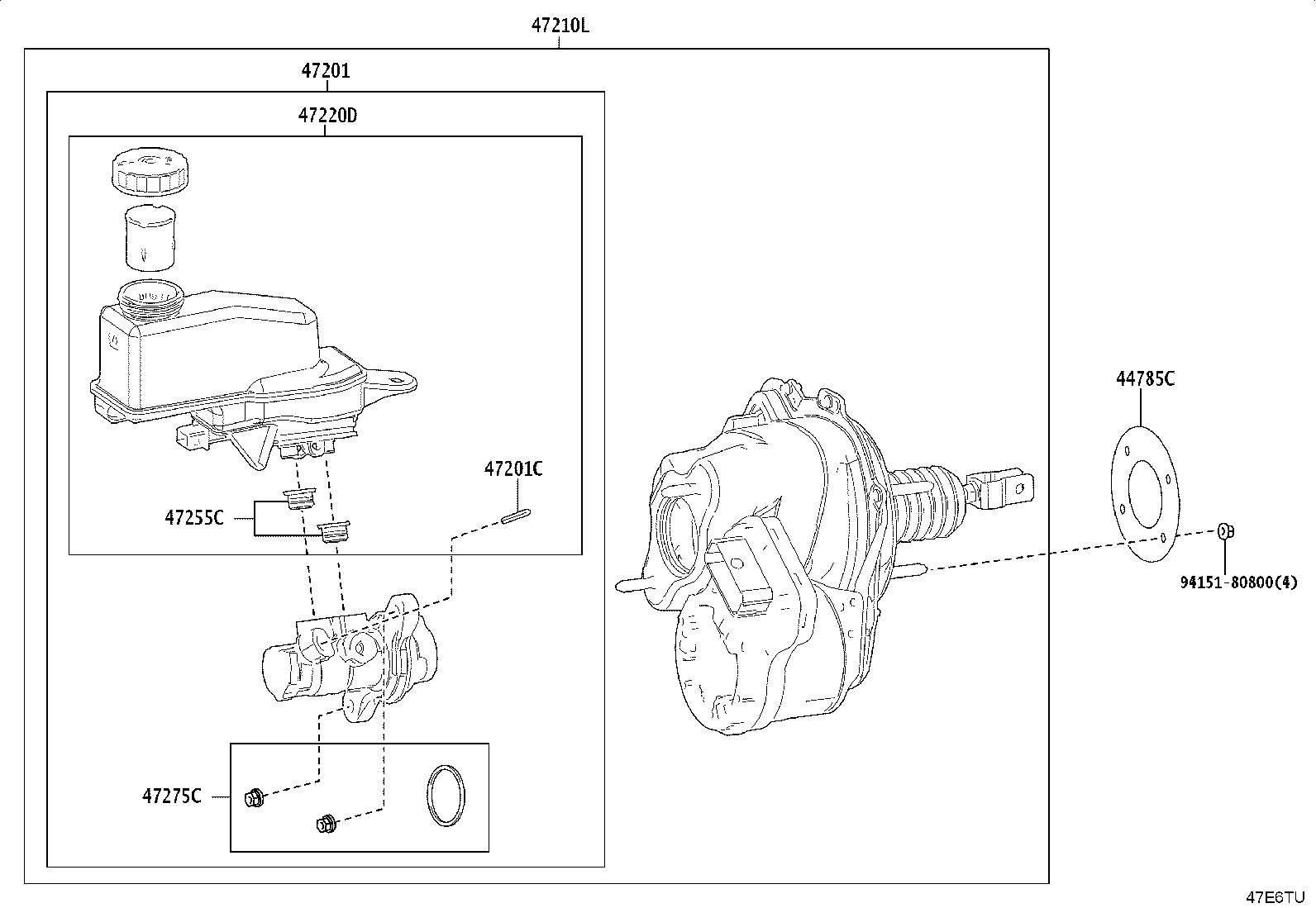 47201-59005 CYLINDER SUB-ASSY, BRAKE MASTER product image