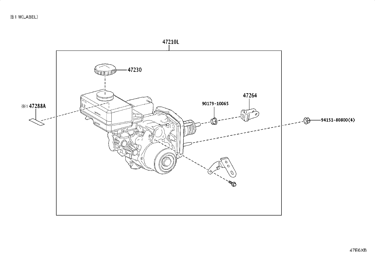 47050-46090 BRAKE BOOSTER ASSY, W/MASTER CYLINDER product image