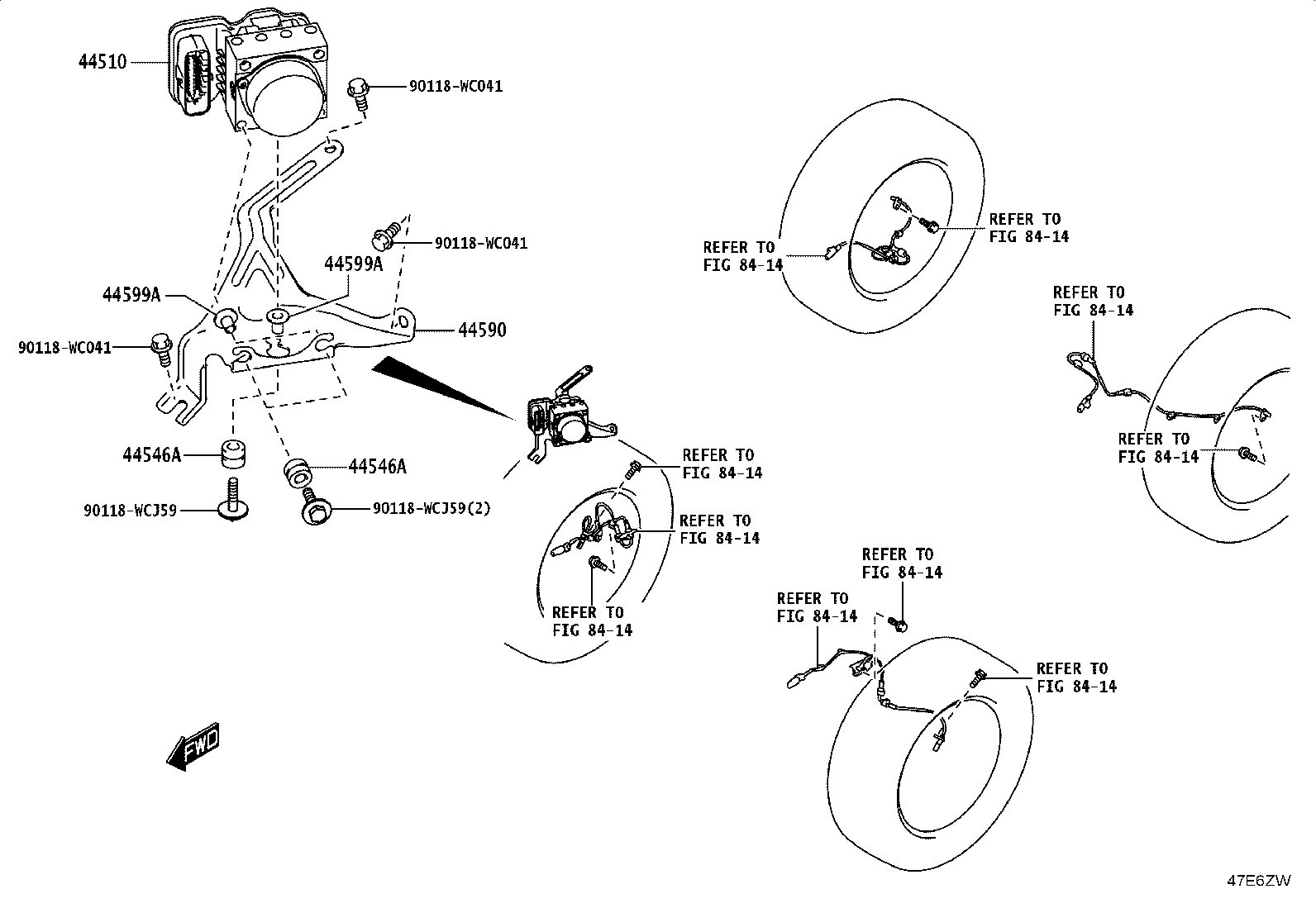 47311-WC023 TUBE, FRONT BRAKE, NO.1 product image