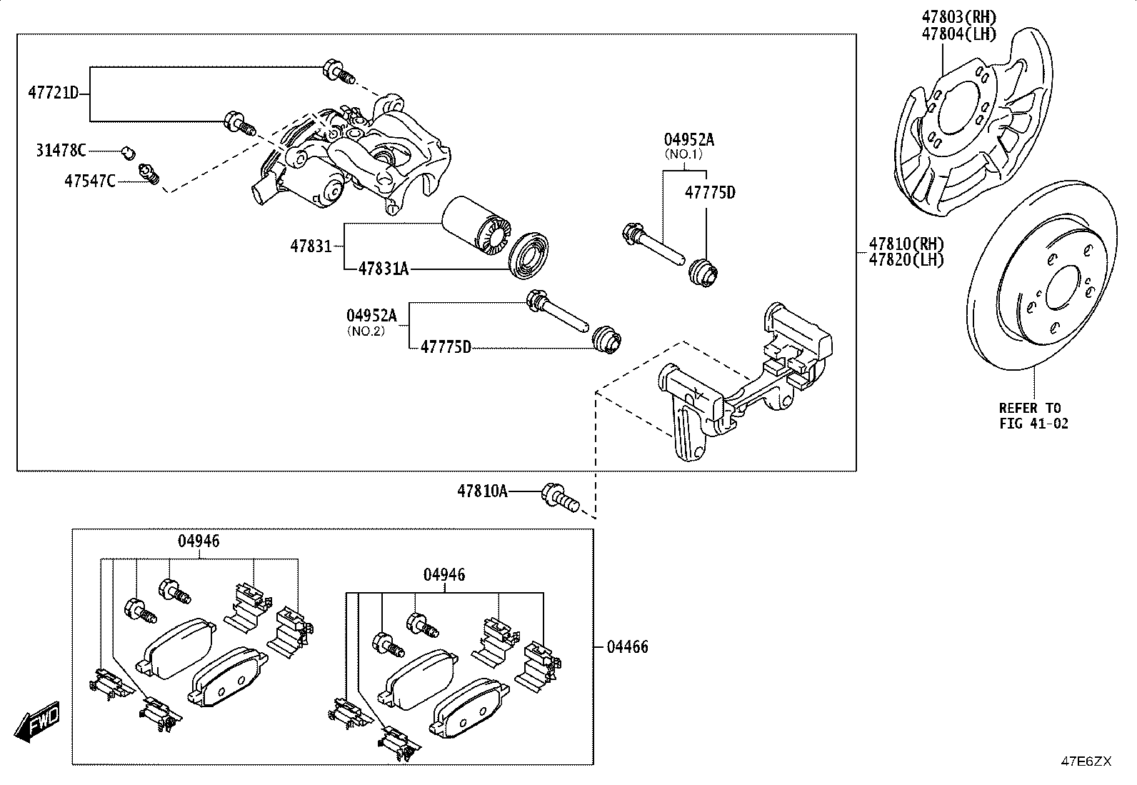 04466-WC004 PAD KIT, DISC BRAKE, REAR product image