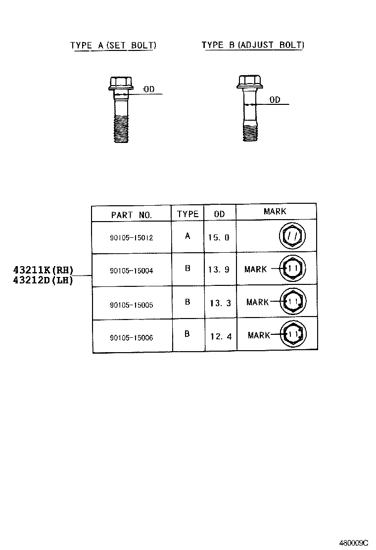 43340-19035 JOINT ASSY, LOWER BALL, FRONT LH product image