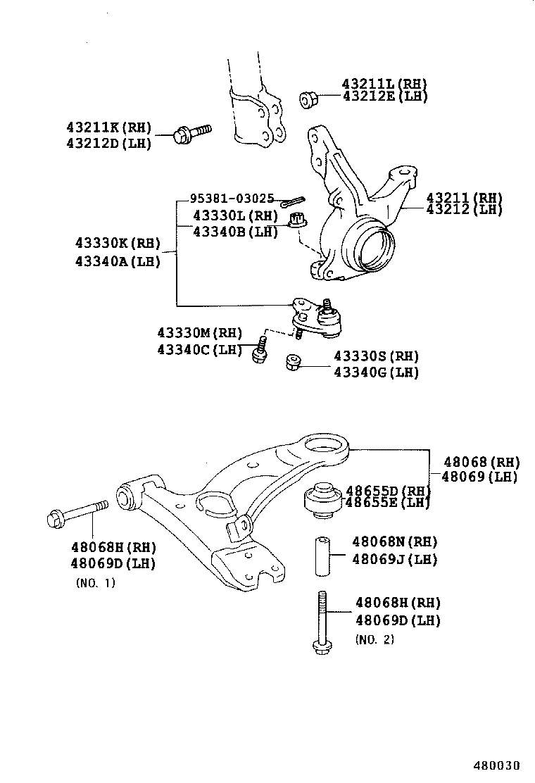48655-20261 BUSH, FRONT LOWER ARM, NO.2 RH product image