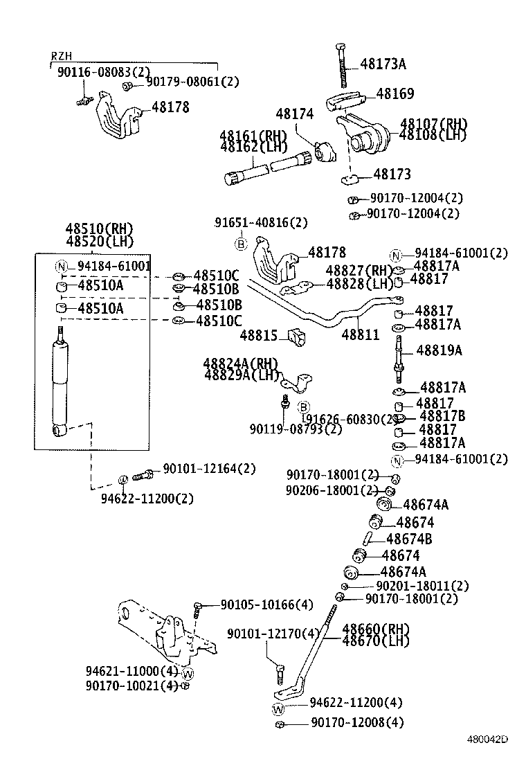 48161-26171 SPRING, TORSION BAR, RH product image