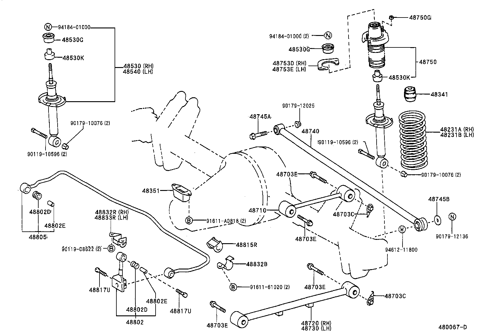 48231-1G030 SPRING, COIL, REAR RH product image