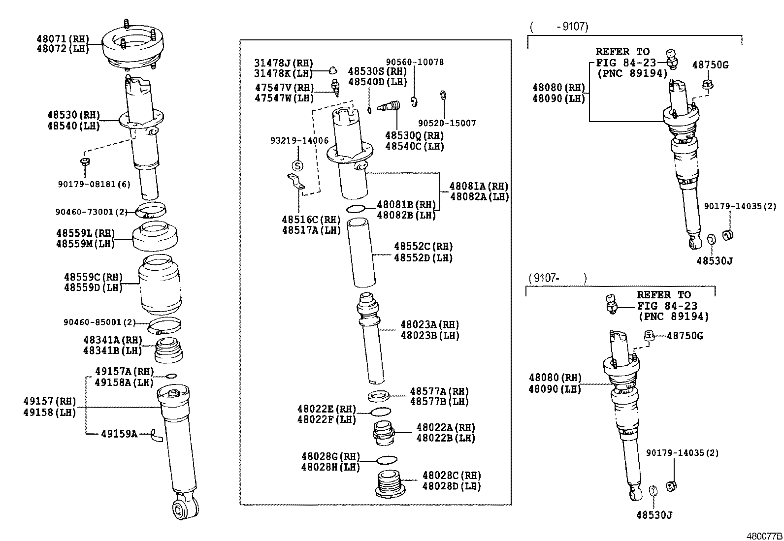 48516-24010 BRACKET, REAR SHOCK ABSORBER, NO.1 RH product image