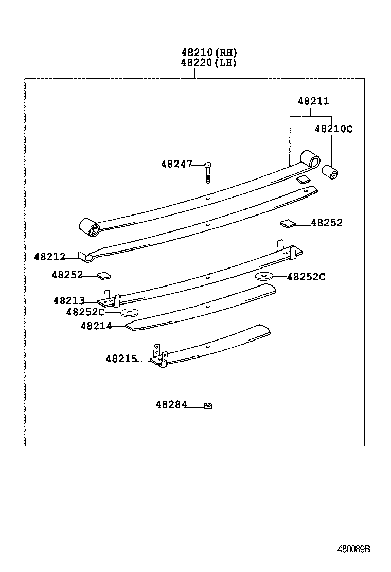 48046-26111 SEAT SUB-ASSY, SPRING U BOLT, RH product image