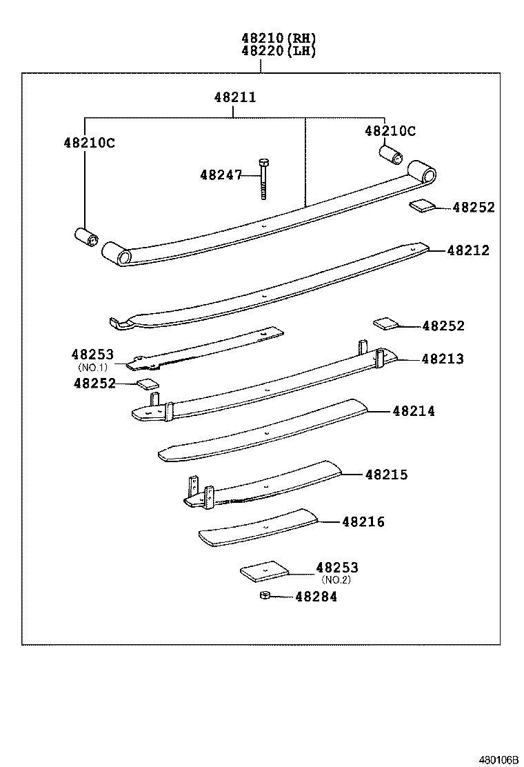 48046-26111 SEAT SUB-ASSY, SPRING U BOLT, RH product image