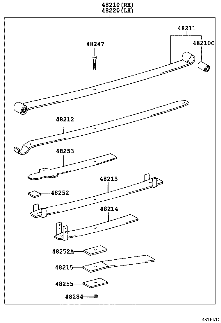 48046-26111 SEAT SUB-ASSY, SPRING U BOLT, RH product image