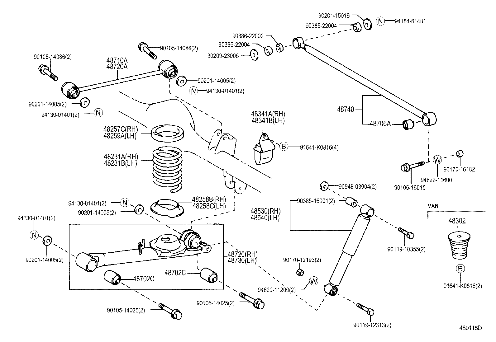 48231-28730 SPRING, COIL, REAR RH product image
