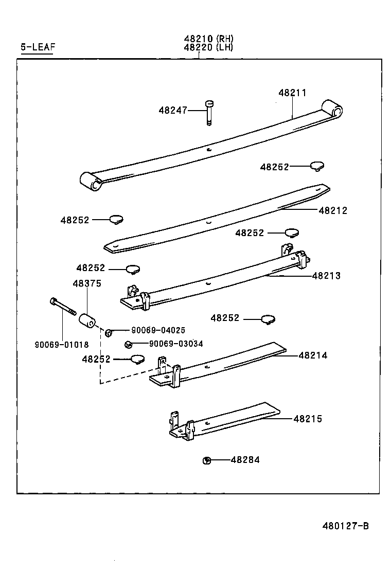 48046-0B010 SEAT SUB-ASSY, SPRING U BOLT, RH product image