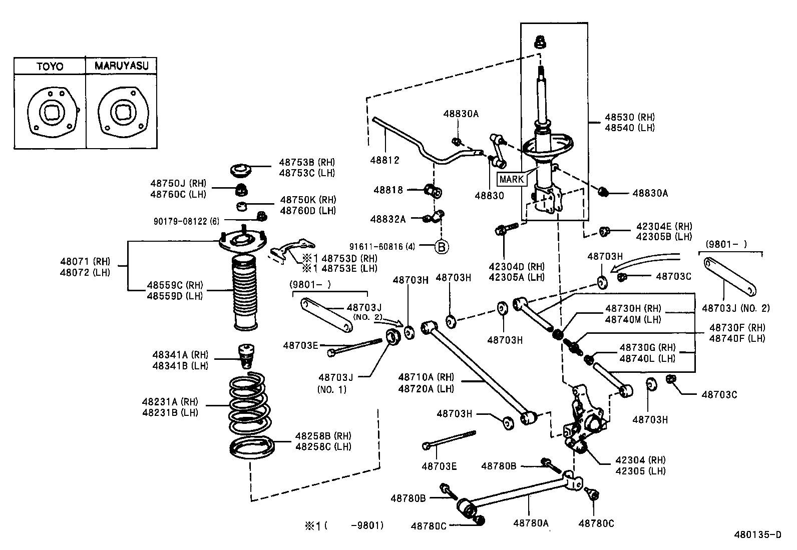 48231-13070 SPRING, COIL, REAR RH product image