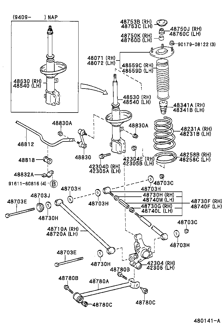 Toyota 48258-02010 INSULATOR, REAR COIL SPRING, LOWER RH