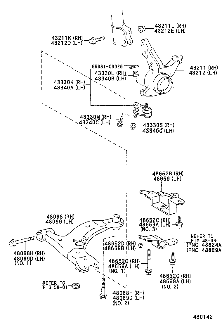 43330-09070 JOINT ASSY, LOWER BALL, FRONT RH product image