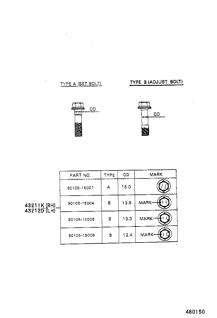 43212-12140 KNUCKLE, STEERING, LH product image