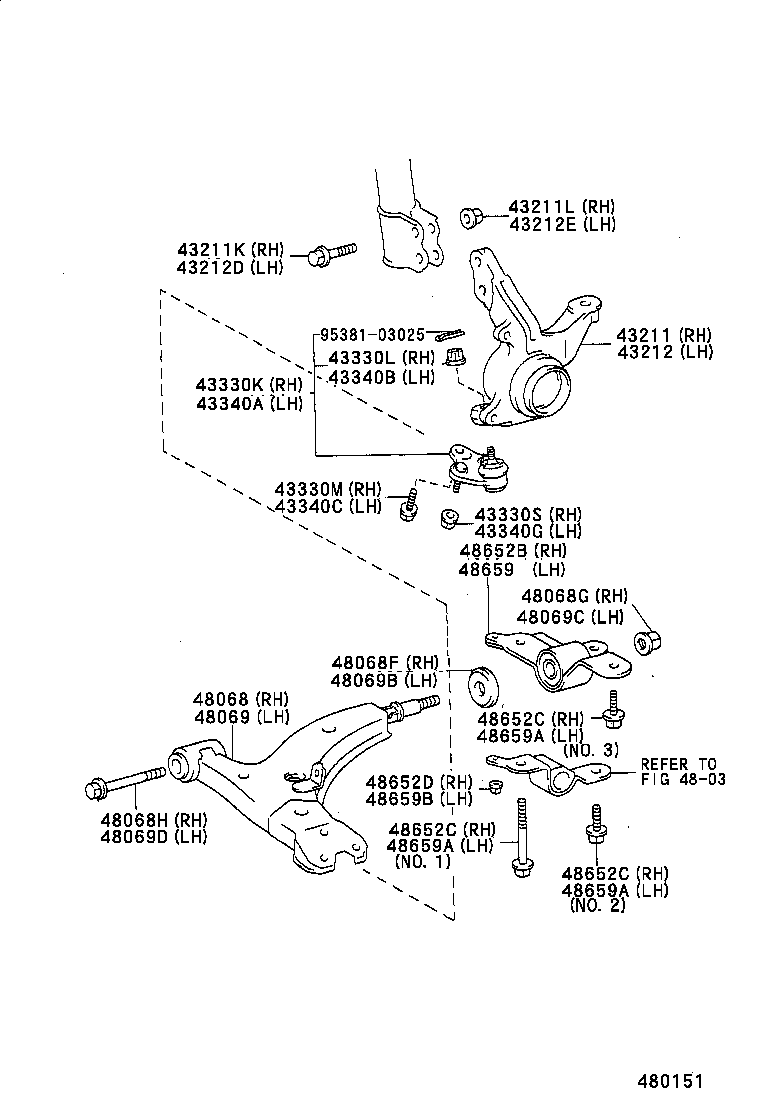 43212-12140 KNUCKLE, STEERING, LH product image