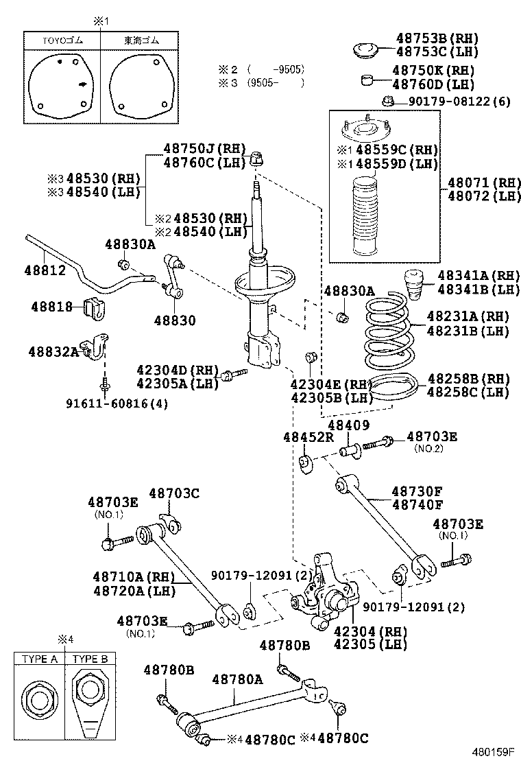 48046-13090 SEAT SUB-ASSY, SPRING U BOLT, RH product image