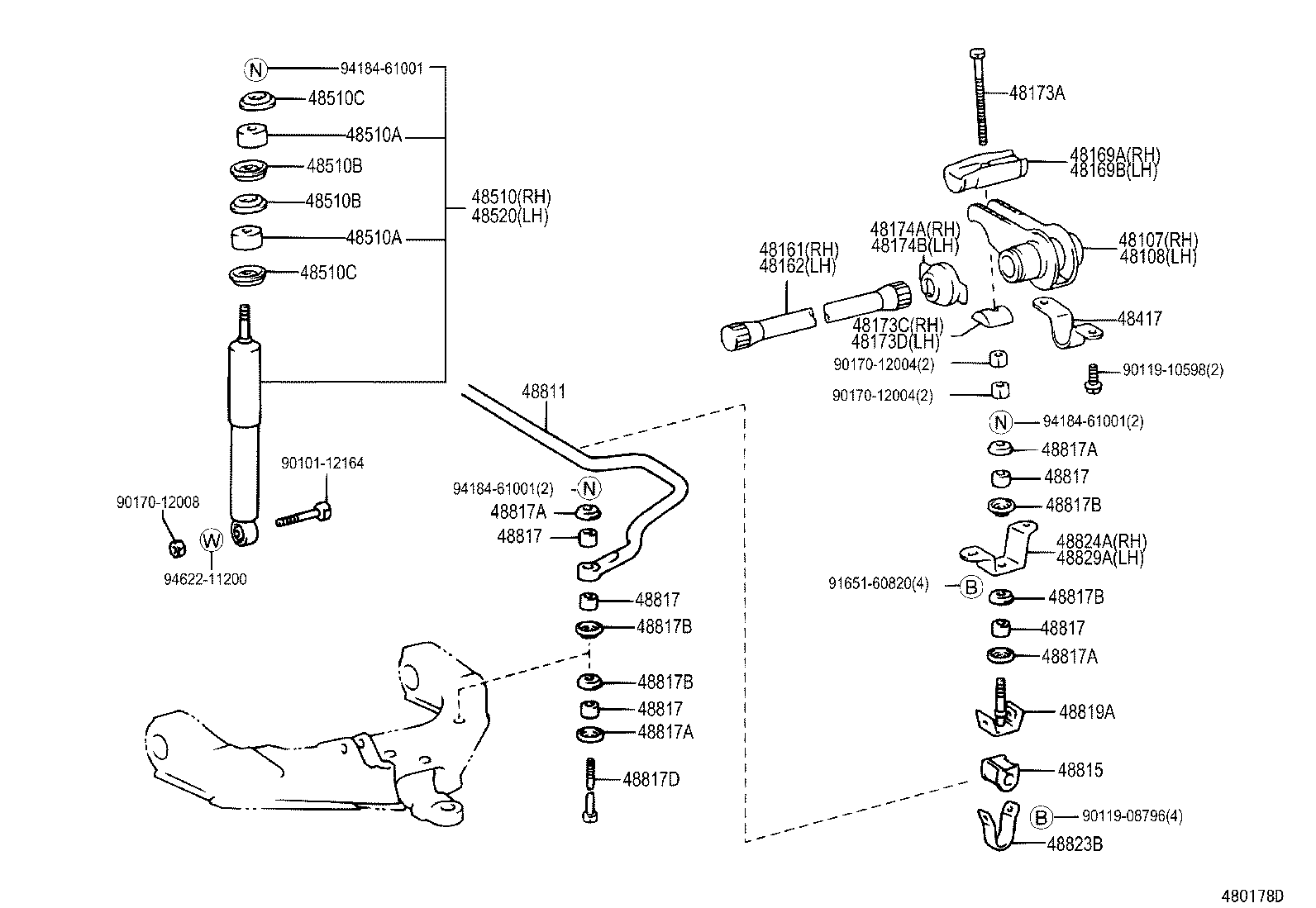 48161-26300 SPRING, TORSION BAR, RH product image