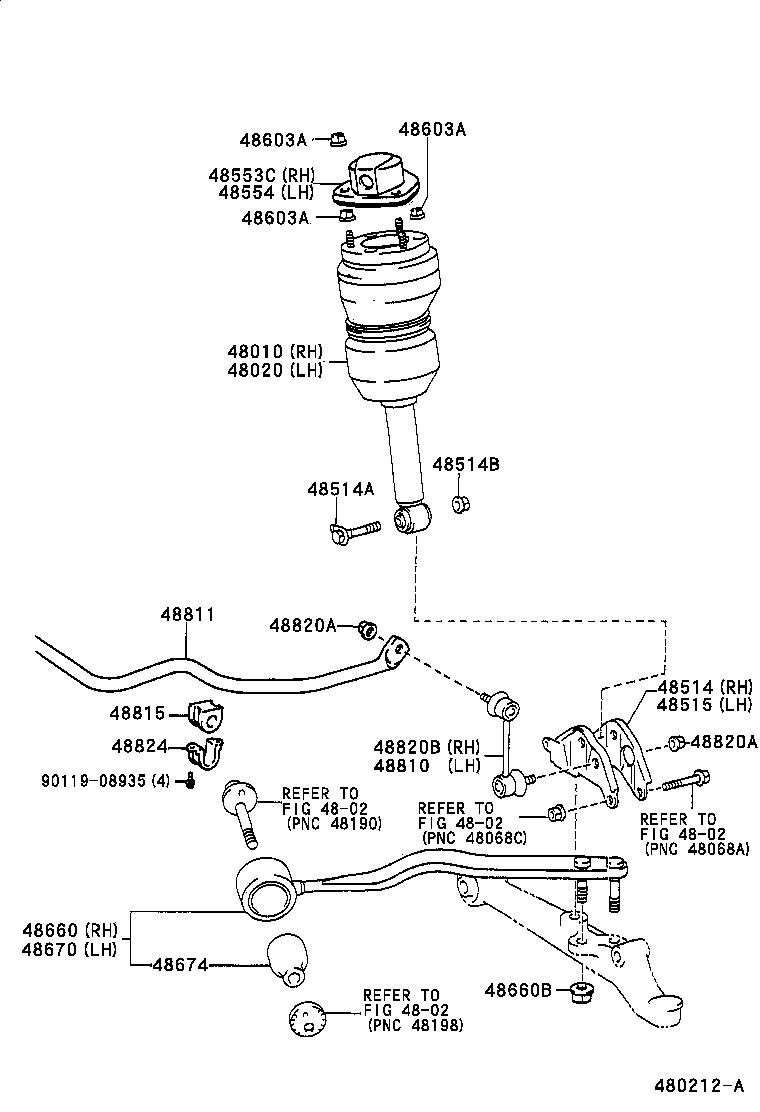 48514-50011 BRACKET, FRONT SHOCK ABSORBER, LOWER RH product image
