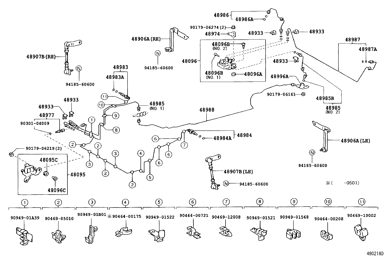 48906-40091 LINK SUB-ASSY, HEIGHT CONTROL SENSOR, REAR product image