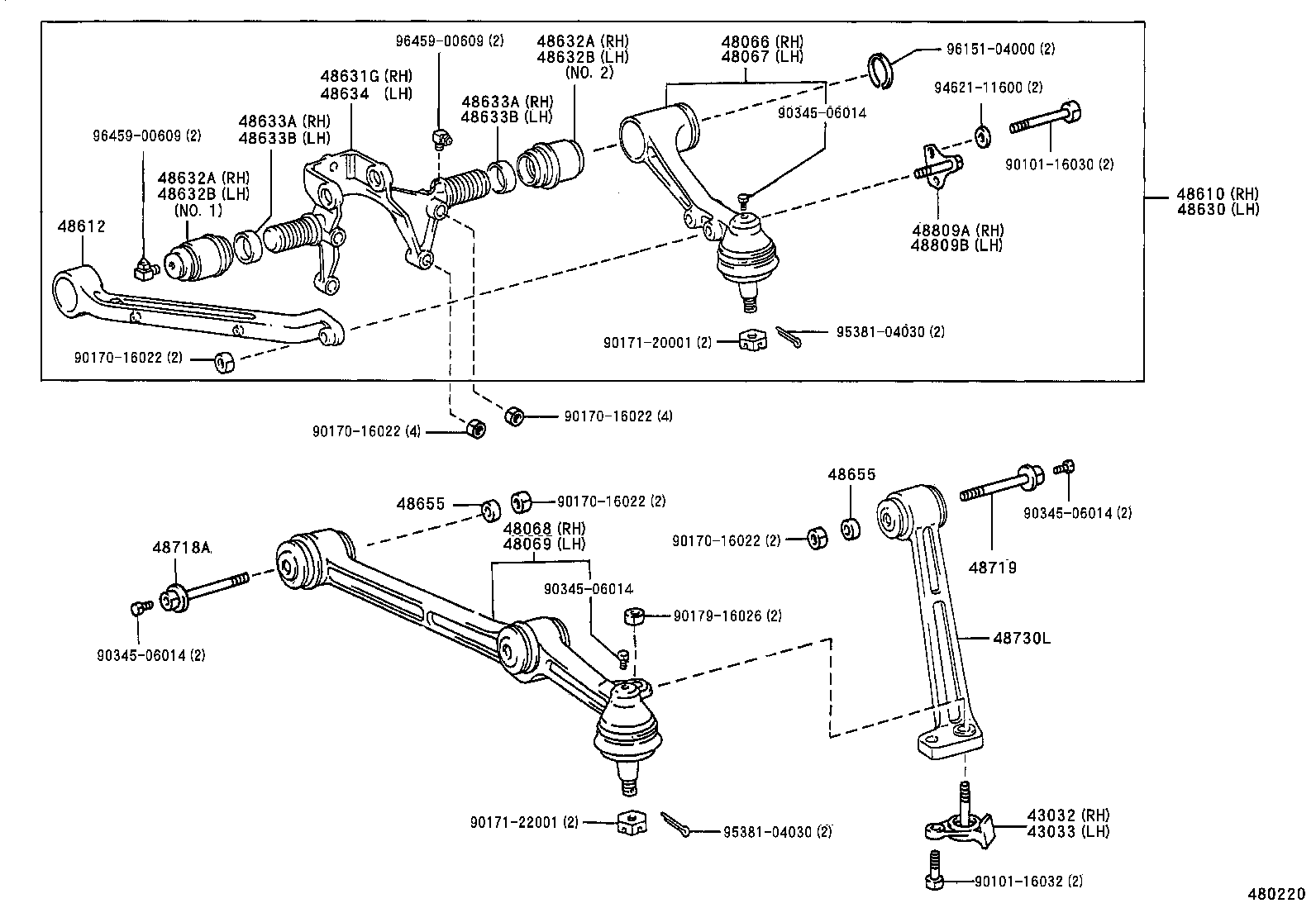 48655-65010 BUSH, LOWER ARM, NO.2 product image