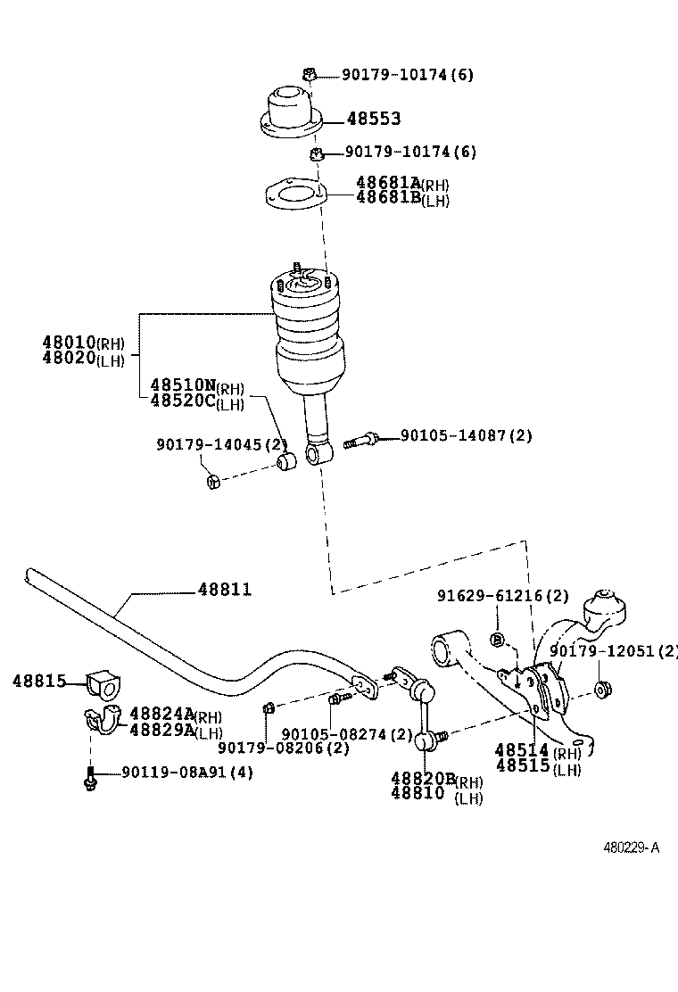 48131-3A060 SPRING, FRONT COIL, LH product image