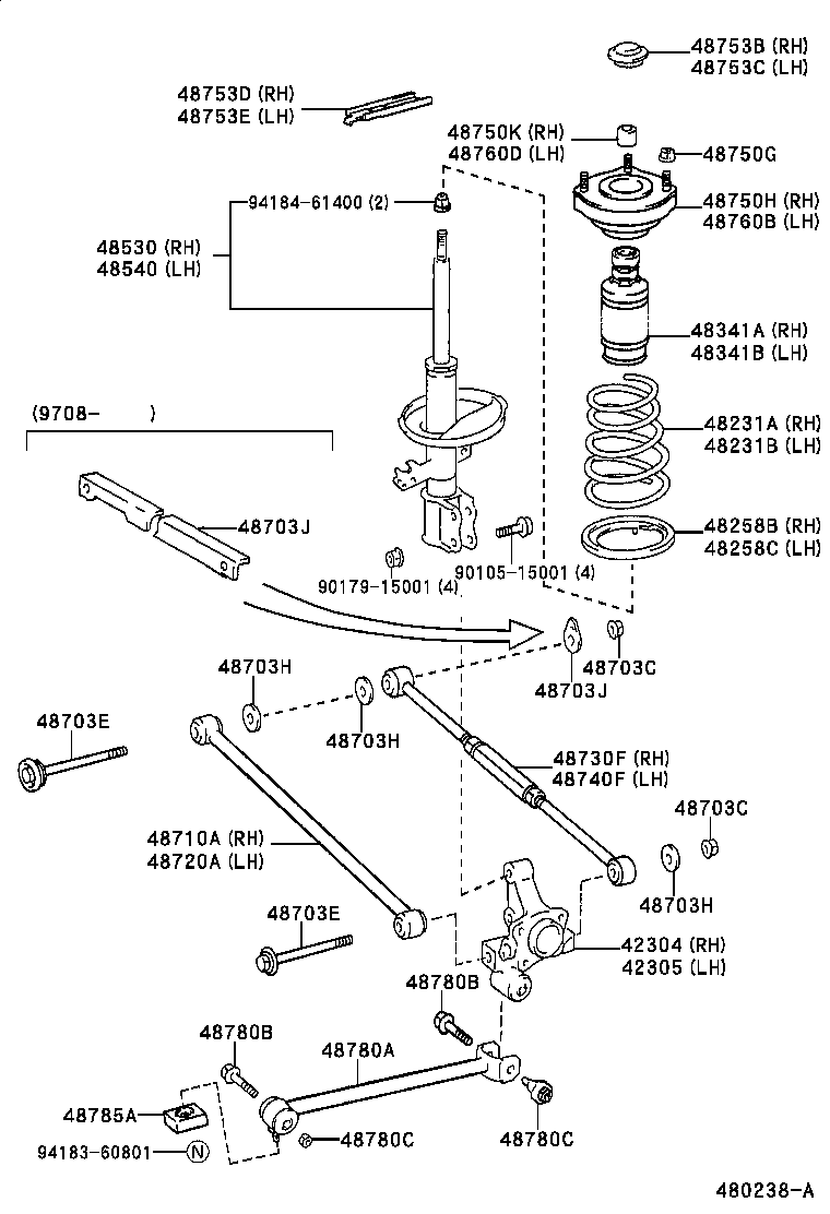 48231-2D820 SPRING, COIL, REAR RH product image