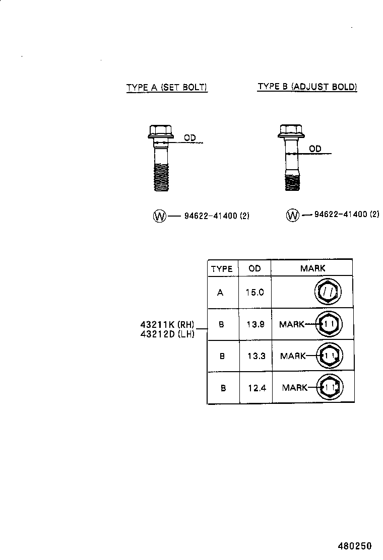 48068-46010 ARM SUB-ASSY, FRONT SUSPENSION, LOWER NO.1 RH product image