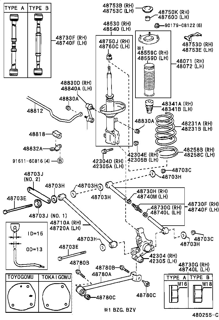 48231-1H230 SPRING, COIL, REAR RH product image