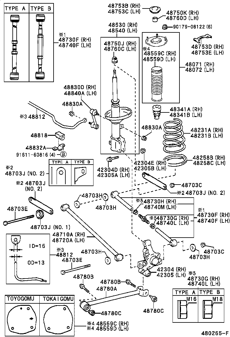 42305-02040 CARRIER SUB-ASSY, REAR AXLE, LH product image