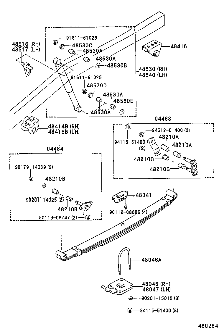 48341-04010 BUMPER, REAR SPRING product image