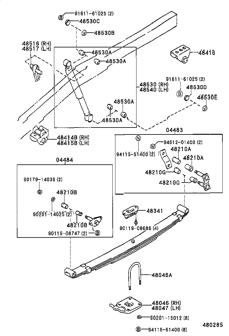 48341-04010 BUMPER, REAR SPRING product image