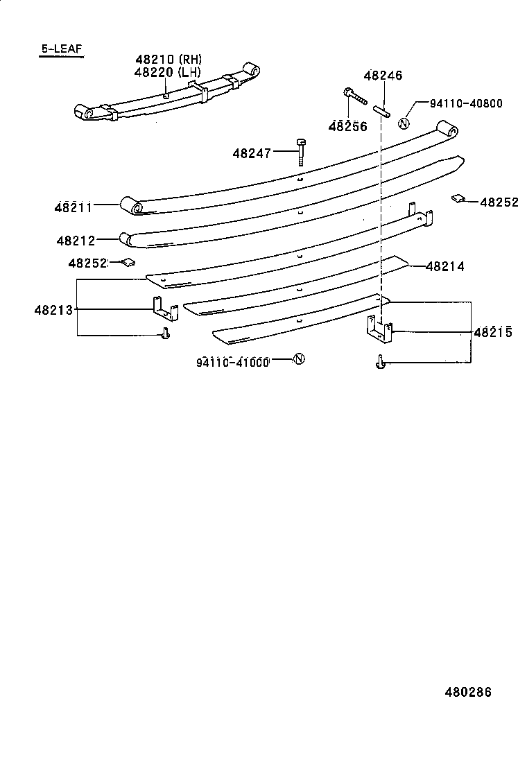 48341-04010 BUMPER, REAR SPRING product image
